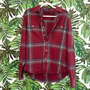 Lucky Brand Men's Red Plaid Button Up